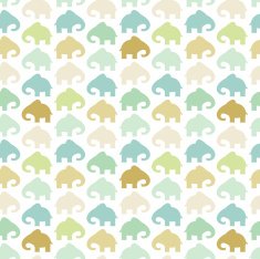 Elephant seamless pattern retro