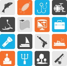 Silhouette Fishing industry icons