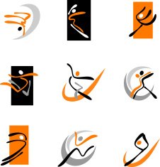Asbtract dancing icons