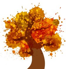 Grunge Autumn Tree icon