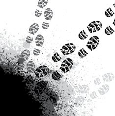 Splash shoe print background