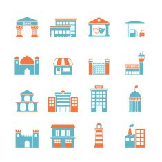 Government buildings icons N7