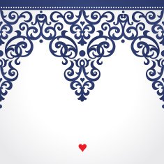 Vector seamless border in Victorian style N57