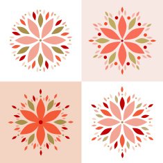 Abstract flower blossom set N2