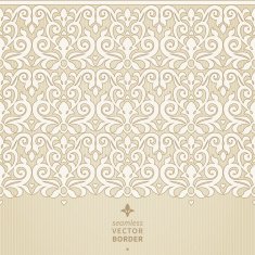 Vector seamless border in Victorian style N58