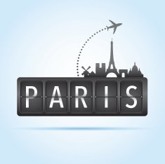 Paris departure board