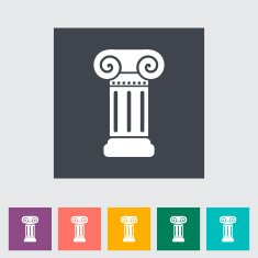 Column flat single icon