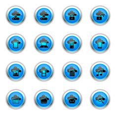 Blue Icons - Cloud Computing
