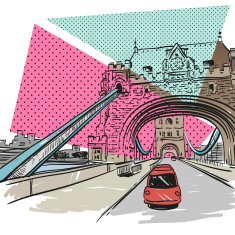 London bridge hand drawn vector illustration N10