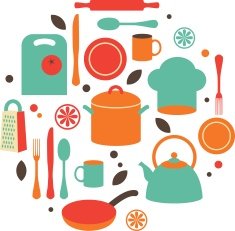 Kitchen flat icons N16