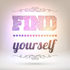 Find yourself - Shining background