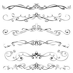Set of vintage vector dividers N41