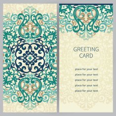 Vintage ornate cards in east style N7