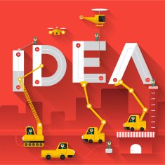 Idea text illustration in construction N2
