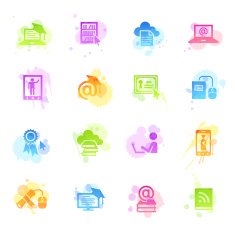 Stains Icons - Online Education N2