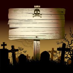 Old Scary Halloween sign
