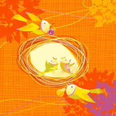 Autumn Birds Family N2