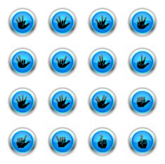 Blue Icons - Hands & Fingers N3