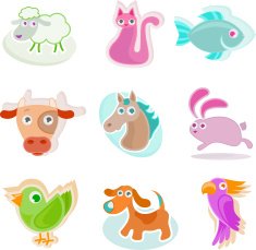 animal icon set N10
