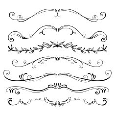 Set of vintage vector dividers N44