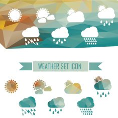 weather icons in crystal effect