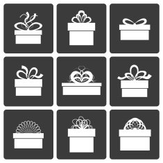 Vector gift box icons N2