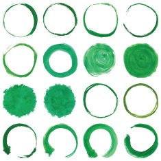 Circular Green Brush Stroke N2