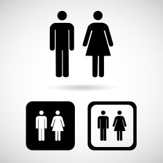 Vector a man and lady toilet sign Illustration EPS10 N27