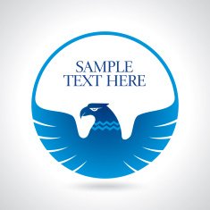 Graceful soaring eagle logo with outstretched wings N10