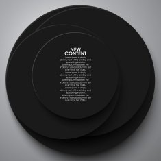 Black circle design on the grey background N2