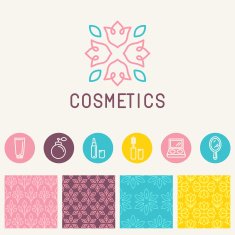 Vector cosmetics logo design element N2