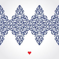 Vector seamless border in Victorian style N60