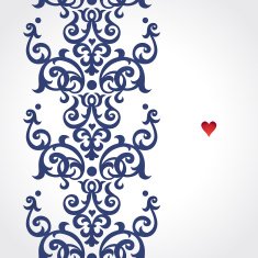 Vector seamless border in Victorian style N61