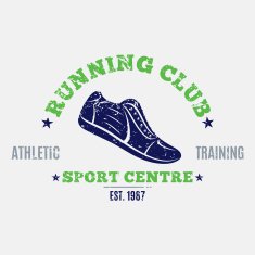 Retro Styled Running Club Label or Emblem Template N2