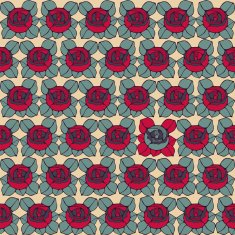 Seamless pattern with abstract roses flowers N2