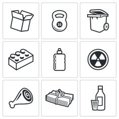 Waste and recycling Icons Vector Illustration N2
