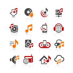 Music and audio icons