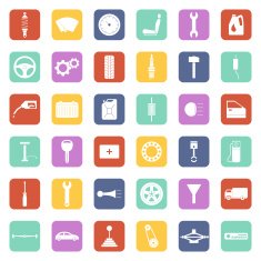 Vector car parts icons