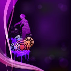 Abstract background with a silhouette of girl eps10 N2