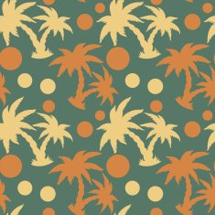 Seamless pattern with coconut palm trees N28