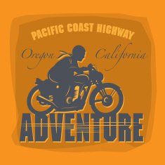 Motorcycle adventure label