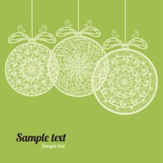 Holiday card with Christmas balls and the space for text N2