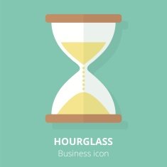 Business icon Hourglass Flat vector illustration