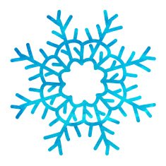 Watercolor snowflake isolated N3