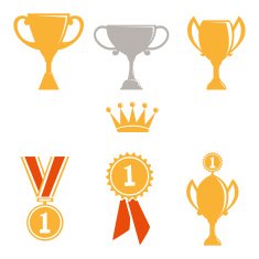 trophy and awards icons set N20