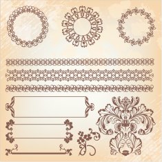 collection of ornate page decor elements