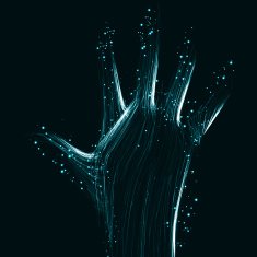 Abstract light hand N7