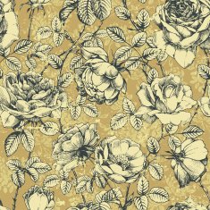 Rose pattern beige N2