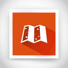 Icon of map for web and mobile applications