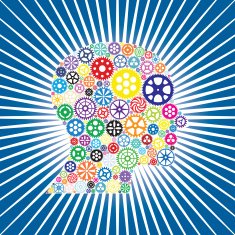 Human Head With Gears N5